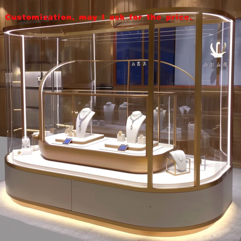 

Изготовленный на заказ. Современная стеклянная витрина для ювелирных изделий. Розничная витрина для ювелирных изделий. Использование счетчика.
