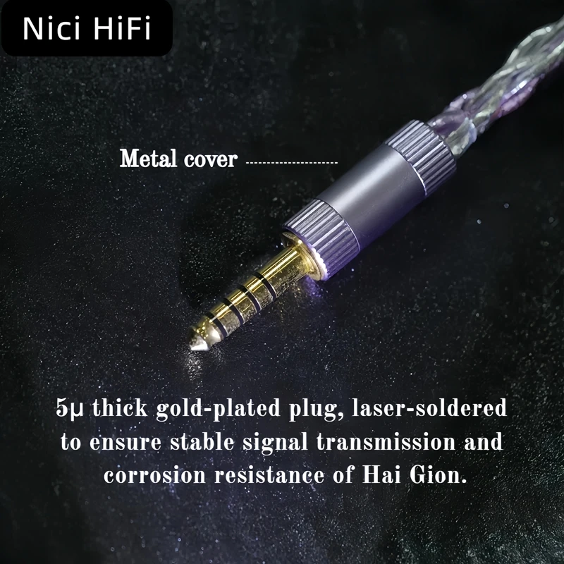 Nici HiFi-30 6 Core cable In-Ear Headphone Extension Cable 3.5/4.4mm to 2Pin/HD650/HD800 for Delci Explorer DaVinci Himalaya - Image 2