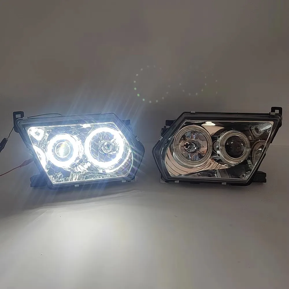 Set Car Headlights With Led Aperture Lens For PATROL SAFARI Y61 Daytime Running Lights 2001-2003 Black Background