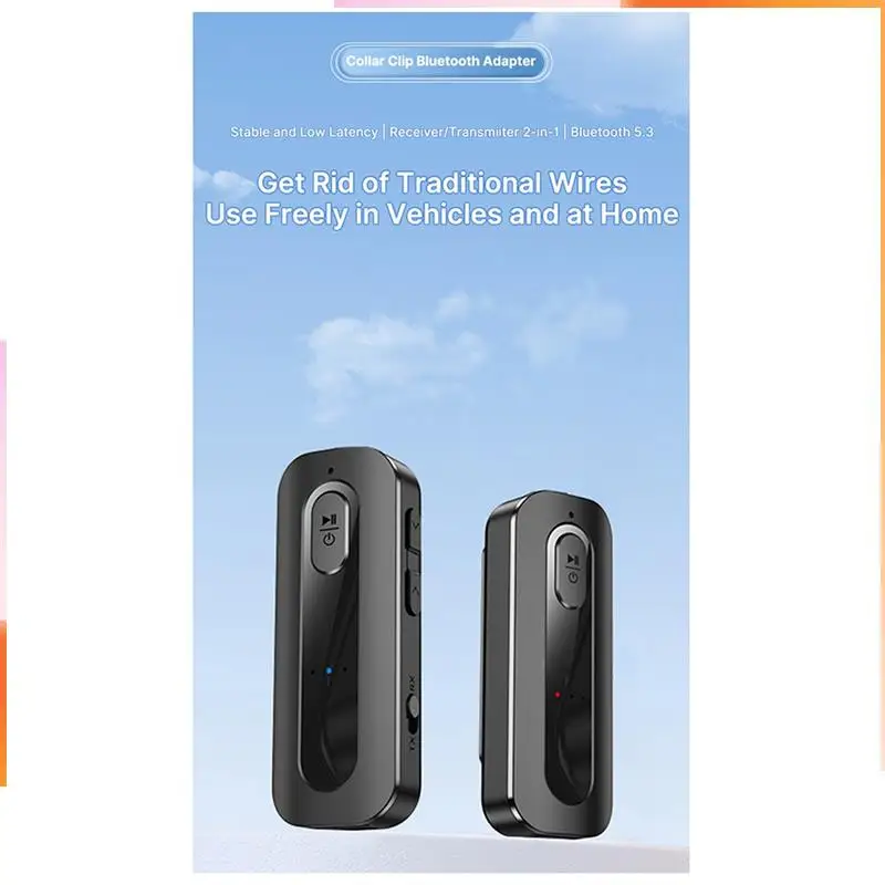 

A92Z Audio Receiver Transmitter Wireless Adapter 2In1 BT 5.5 With Mic Stereo Music Car TV PC Airplane