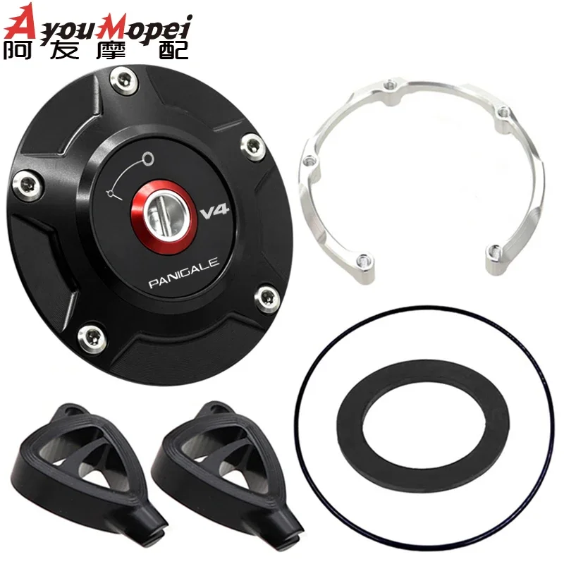 2024 New Style For DUCATI Panigale V4 V4S V4R Streetfighter V4 S Fuel Tank Cap With Key Airbox Cover Motorcycle Accessories
