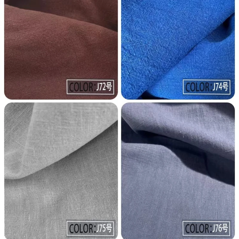 

Sand Washed Thickened Ramie Bamboo Knot Fabric for DIY Sewing Skirt Pants Trench Coat Clothing Fashion Cloth Material Per Meter