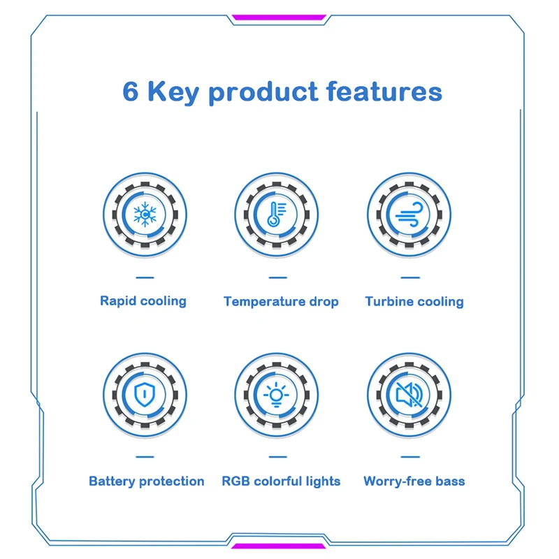 مبرد الهاتف المحمول المحمول ، مروحة التبريد المزدوجة ، حامل الهاتف المبرد ، بالوعة الحرارة اللعبة ، برودة المرح ، أسود