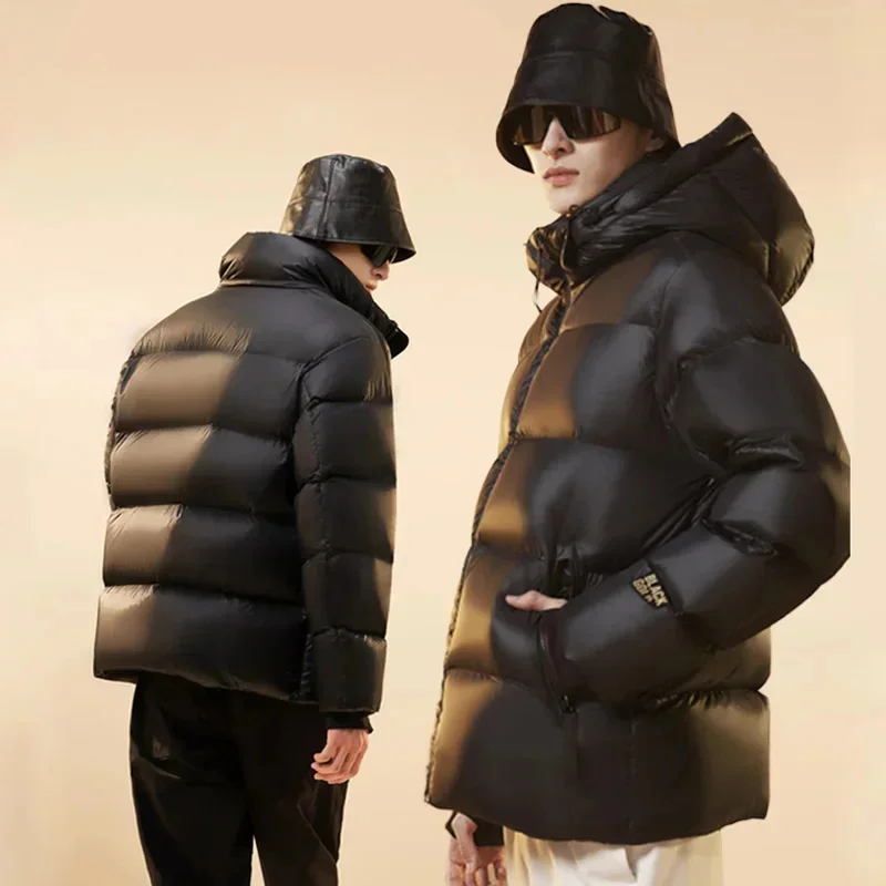 Goose Down Jacket Men Luxury Brand Women Fashion Hooded Winter Feather Coat Man Waterproof Puffer For 2025