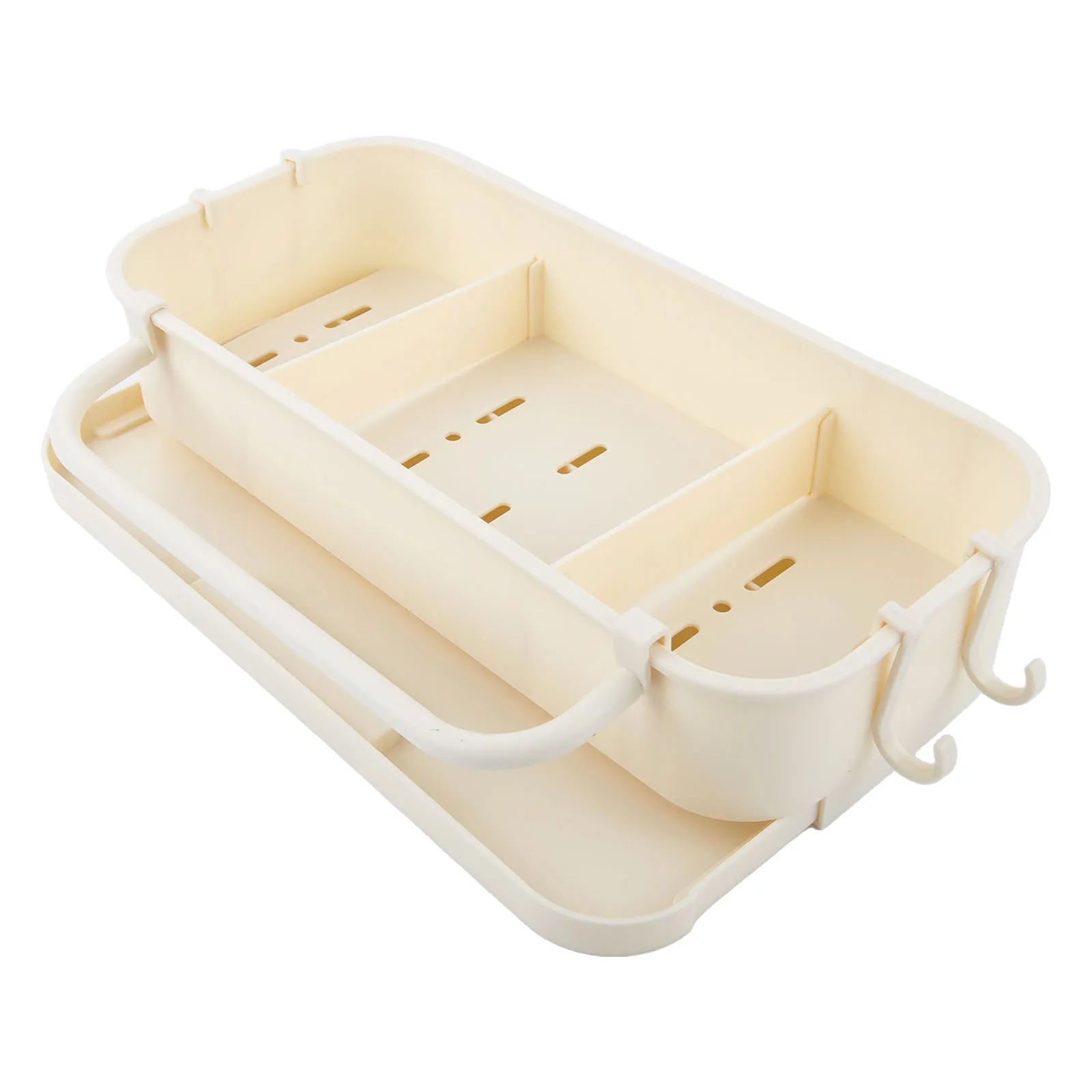 

26.5x12.5x6cm Drain Rack Compact Storage Solution For Kitchen Storage Holder Bathroom Accessory Self-Draining Tray