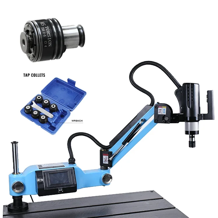 Servo Tapper Touch Screen Flexible Arm Automatic Drilling Threading Machine M3-M16 Universal Electric Tapping 