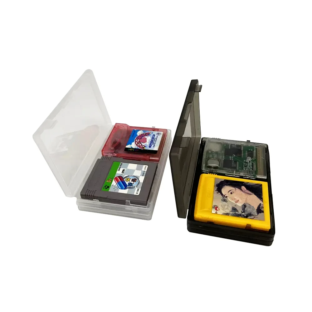 4-in-1 ゲームカードケース高品質プラスチック透明保護ケースゲームボーイカラー GBC GB ゲームカード収納ボックス