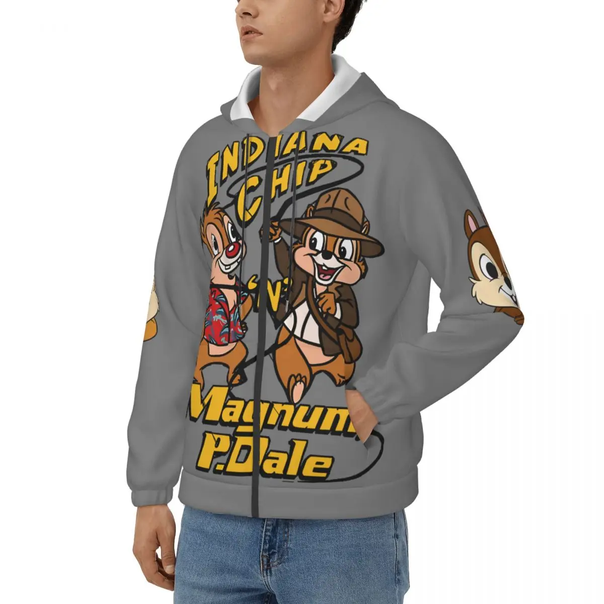 

Chip And Dale Men Hoodie Disney Chip 'n' Dale Fashion Hoodies Winter Clothing