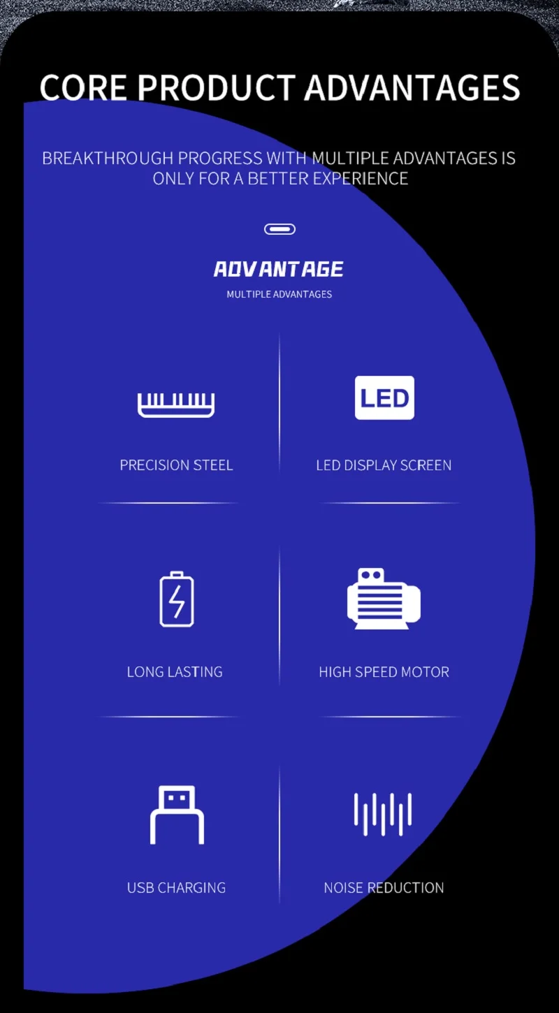 KEMEI km-1550 New Design Hair Clippers Trimmer Rechargeable Professional Electric Hair Clippers Trimmer for Commercial Clippers
