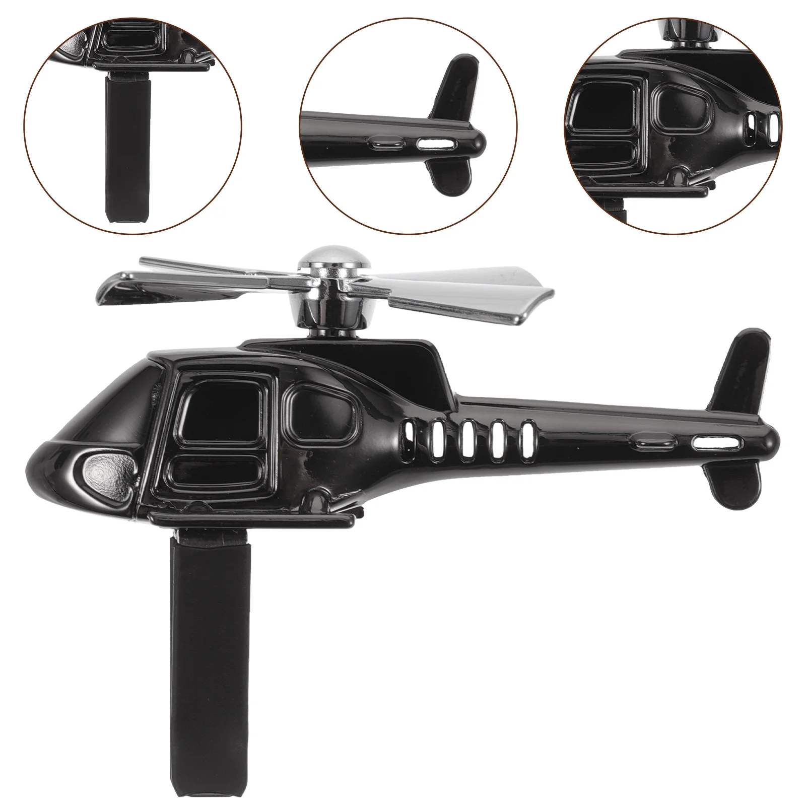 

Diffuser Aircraft Aromatherapy Auto Adornment Ornament Helicopter Shaped Car Creative Freshener Dashboard Black