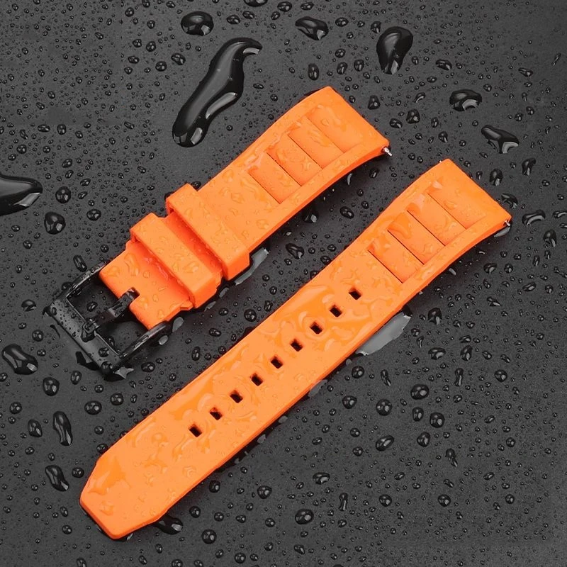 High Quality Fluorine Rubber Watch Strap for Mido Casio Citizen Tissot Longines Omega Breathable Rubber Watchband 20mm 22mm image 5