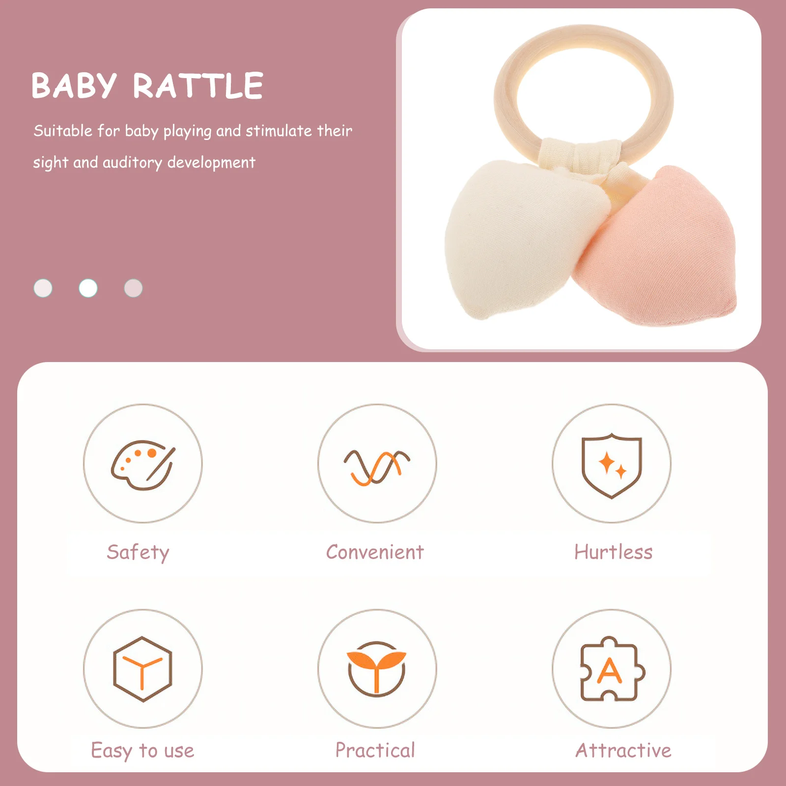 ベビーカーペンダント吊り下げ式ベビーベッドオーナメント幼児用ベッドモバイル綿糸木製新生児ベビー用品ベビーカーデコレーション