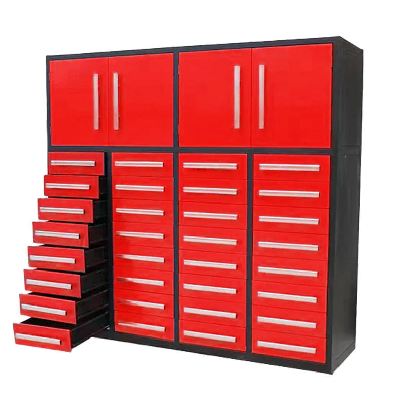 a forModular Heavy Duty Steel Tool Chest Workbench 8 Drawers Pegboard Keyed Locking System 1000kg Load Capacity Modern Tool OEM