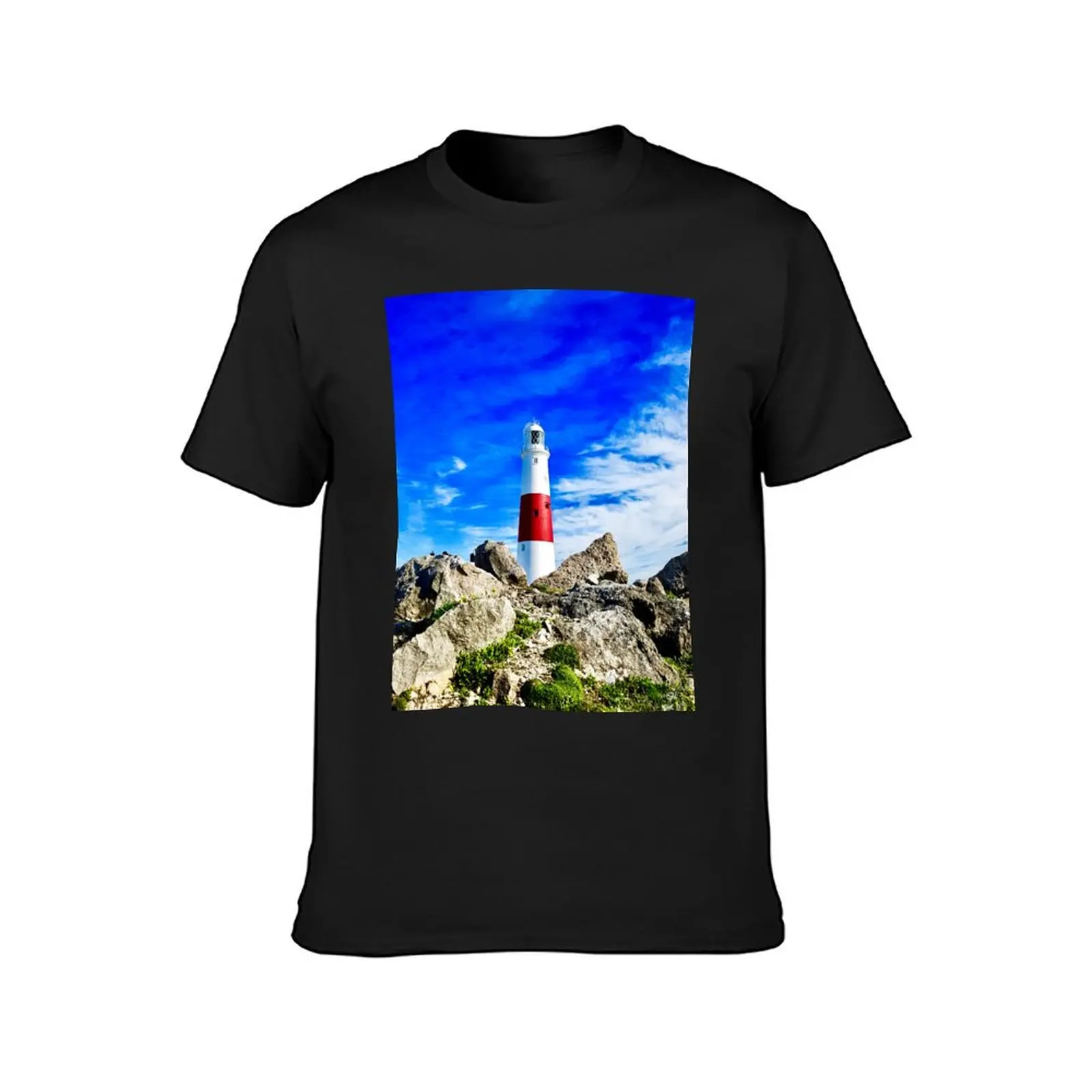 Portland Bill Lighthouse - Landscape Photography T-Shirt korean fashion cute tops summer tops customs mens vintage t shirts