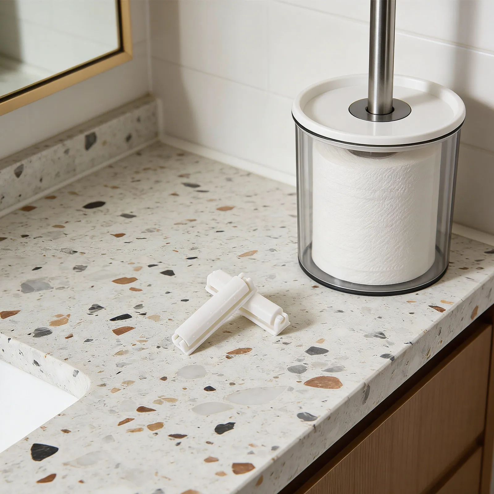 Rouleau de papier toilette, 16 pièces, insert de remplacement en plastique pour distributeur de papier toilette domestique ou commercial.