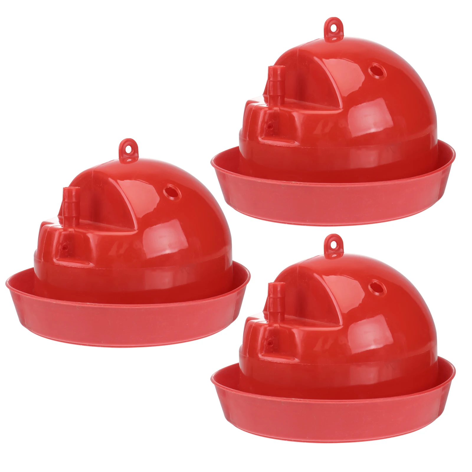 

3pcs Automatic Chicken Waterer Poultry Drinking Cups Duck Feeding Bowl Farm Bird Quail Home Commercial Use Red
