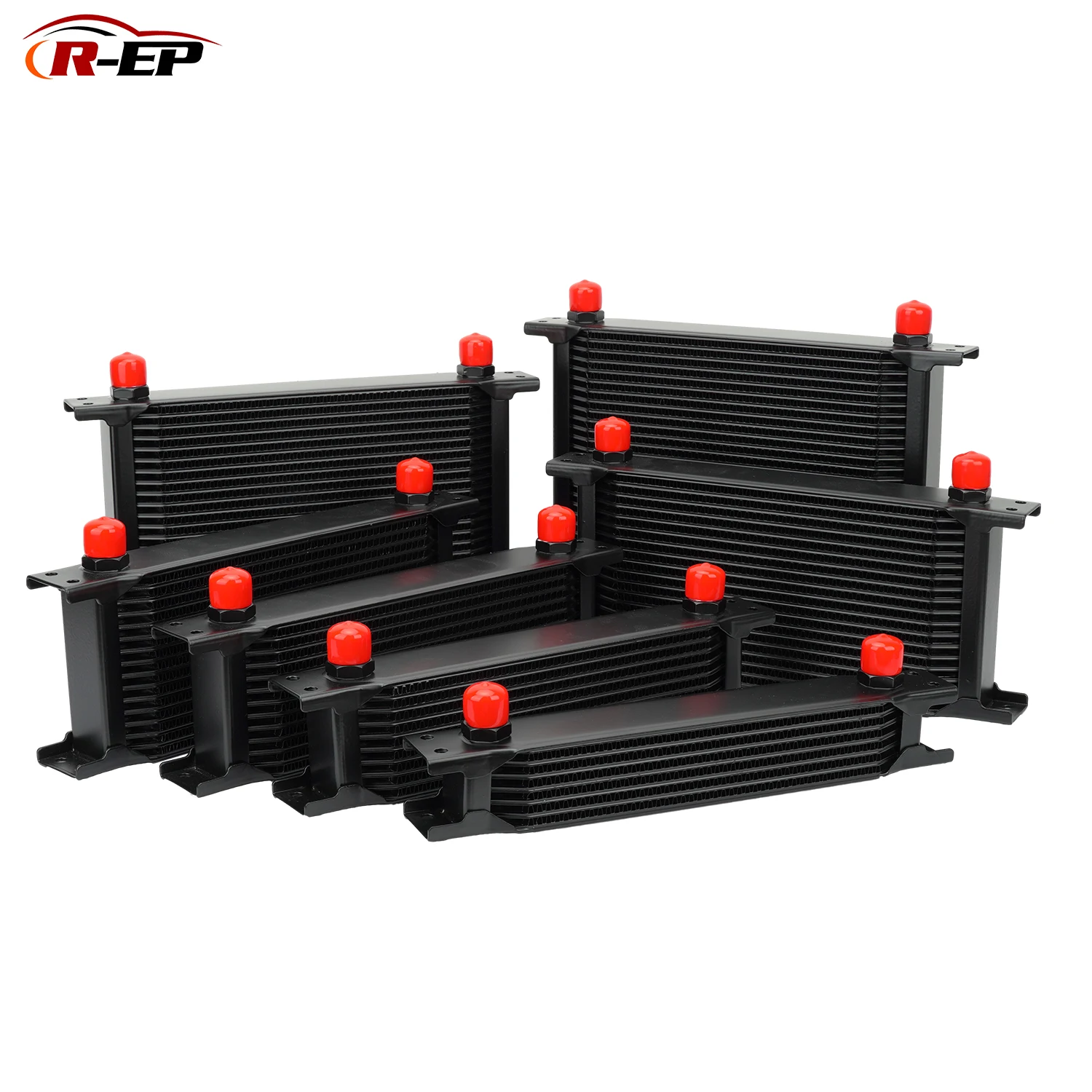 AN10 Oil Cooler Radiator for British Type Universal Stacked Plate 7/10/13/16/19/25/30 Rows Aluminum Transmission Oil Cooler Kit