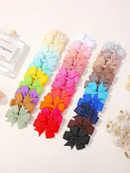 10Pcs/lot Baby Hair Clips 2.4 Inches Hair Bows Handmade for Kids Girls Hairpin Headwear Hair Accessories Wholesale