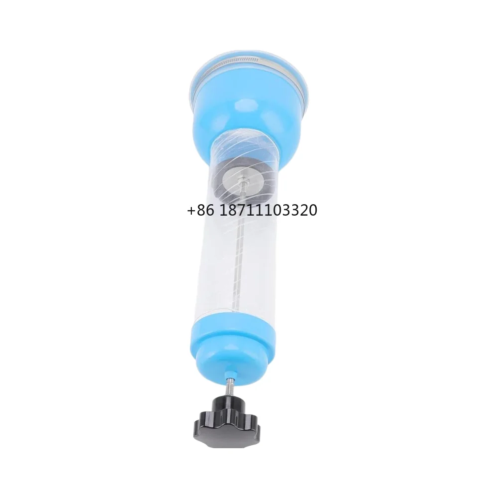 New Calf Breathing Pump for Farm Ventilator Artificial Livestock Manual Tool Plastic Steel Blue Bolu