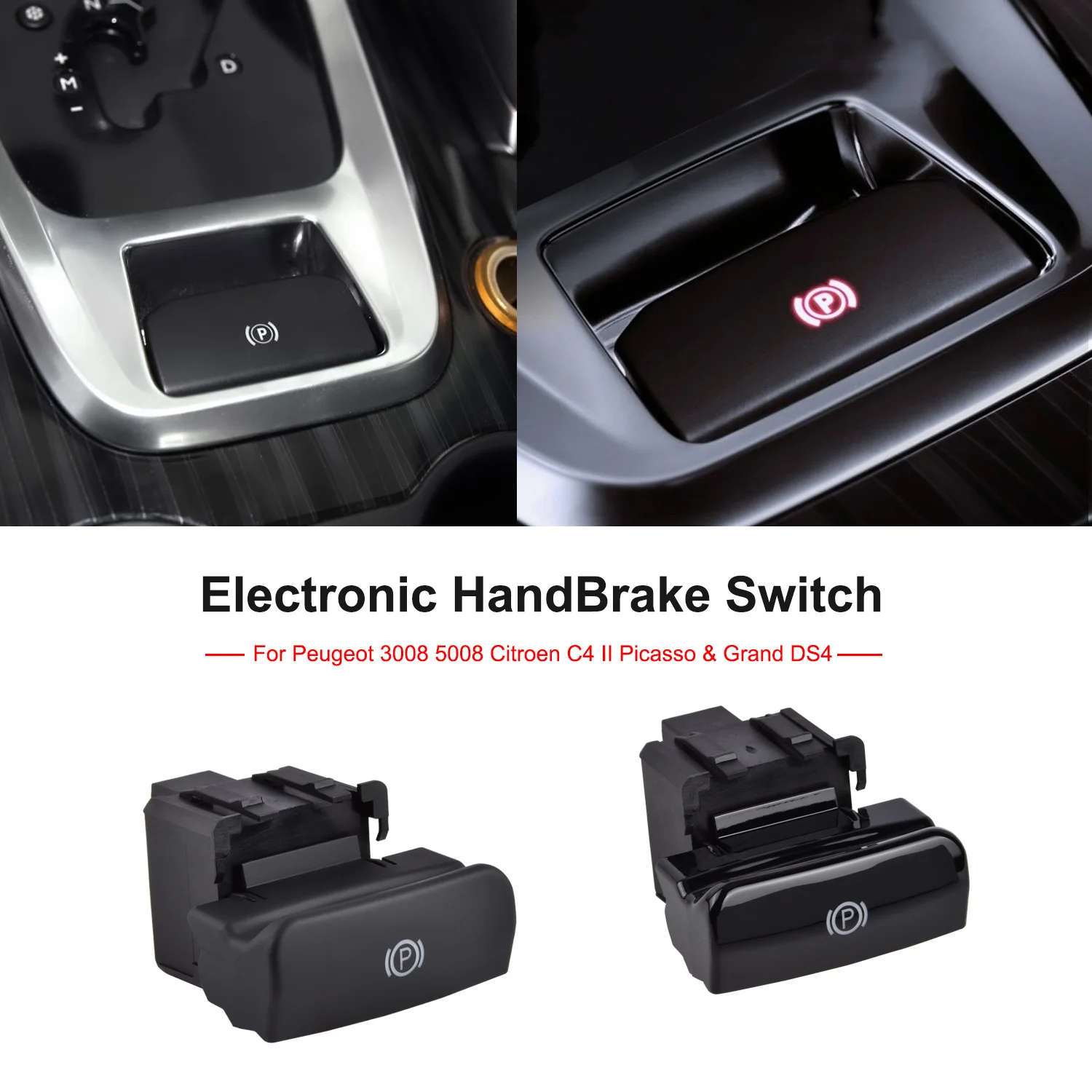 Electronic HandBrake Switch Parking Brake For Peugeot 3008 5008 Citroen C4 II Picasso & Grand DS4 470706 470703 Car Assesories