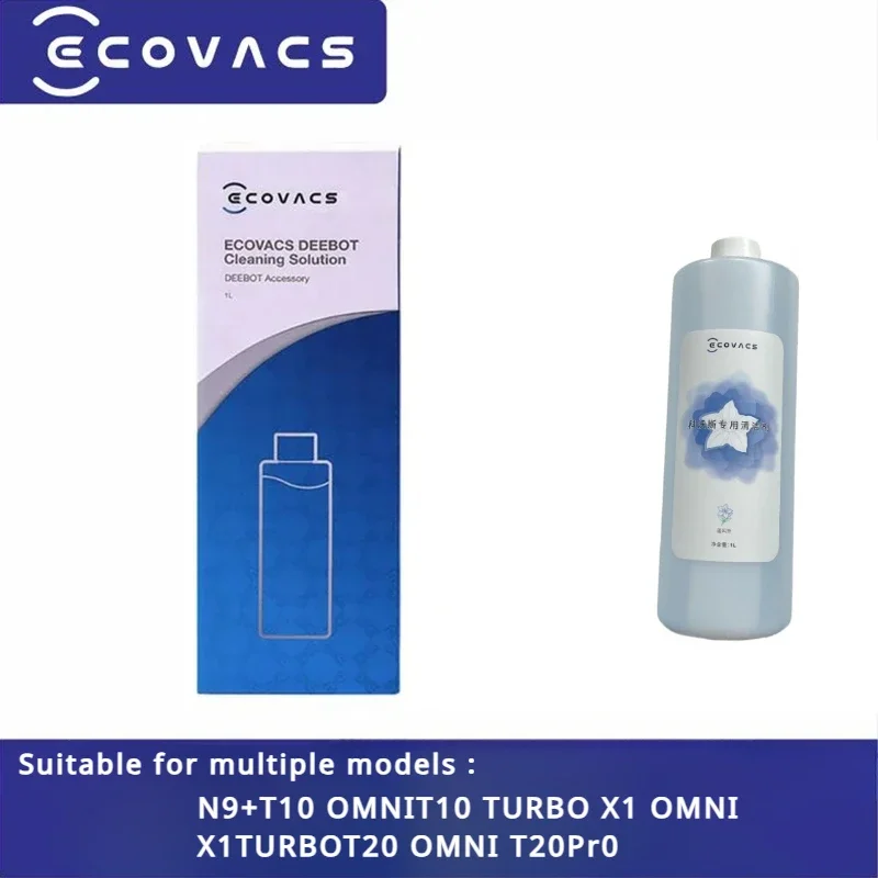 Original 1L Cleaning Fluid,Ecovacs Deebot Ozmo Liquid  T20 N9 T10 OMNI/T10 TURBO/X1 OMNI/X1 TURBO X1 Vacuum Cleaner Parts