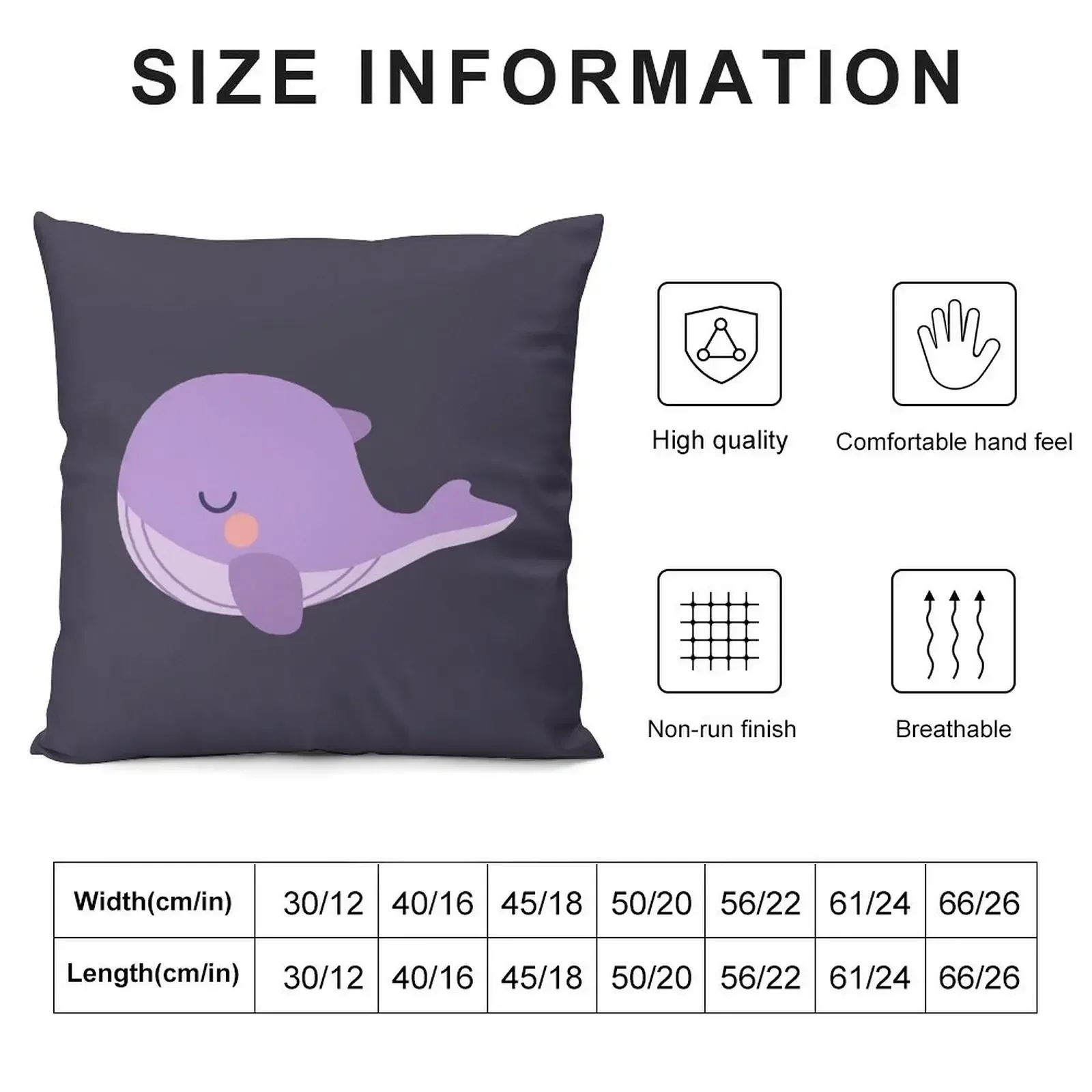 Tinytan purple whale plush Throw Pillow Decorative Pillow Covers For Sofa Sofa Cover pillow