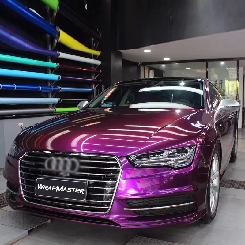 Super Glossy Metallic Purple Vehicle Wrap Pricing Auto Wrap Colors