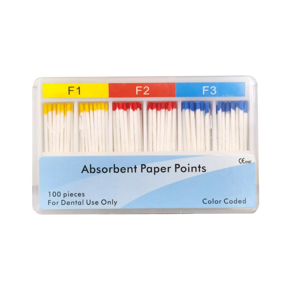 Dental Absorbent Paper Points Pro F1 F2 F3 Taper Dental Root Canal Paper Point CE Approval Dental Endodontic Materials