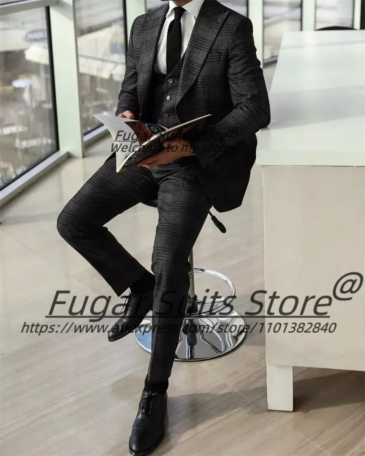 

Офисные деловые мужские костюмы Slim Fit с пиковыми лацканами, свадебные смокинги для жениха, мужские пиджаки для выпускного вечера, комплекты из 3 предметов, деловой костюм Homme