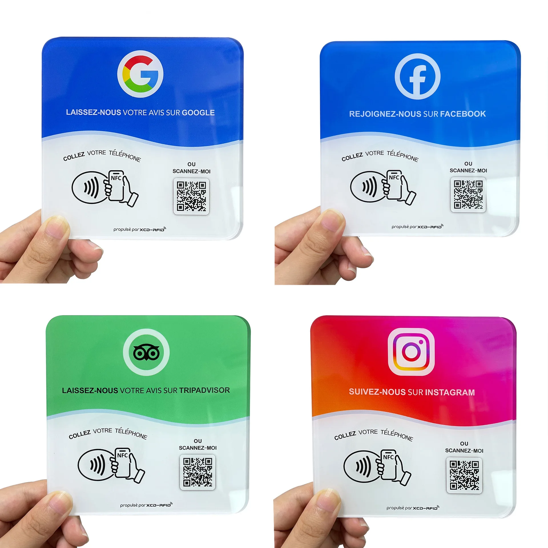اضغط على حامل NFC، وبطاقة مراجعة Google NFC، وبطاقة بيند المطاعم، وبطاقة مراجعة NFC الإيجابية، وبطاقة مراجعة سطح المكتب #5