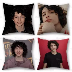 Nice Custom Finn Wolfhard Pillowcase Cotton Linen Fabric Square Zipper Pillowcase 45X45cm Wedding Decorative Pillow cover