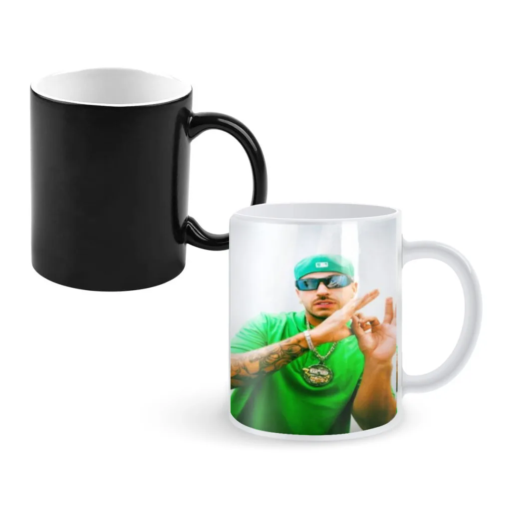 Ferxxo Feid Singer Coffee Mugs And Mug Creative Color Change Tea Cup Ceramic Milk Cups Novelty Interesting Gifts