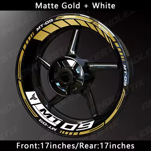 AnoleStix Reflective Motorcycle Wheel Sticker Hub Decal Rim Stripe Tape For YAMAHA MT-09 MT09 - Image 13