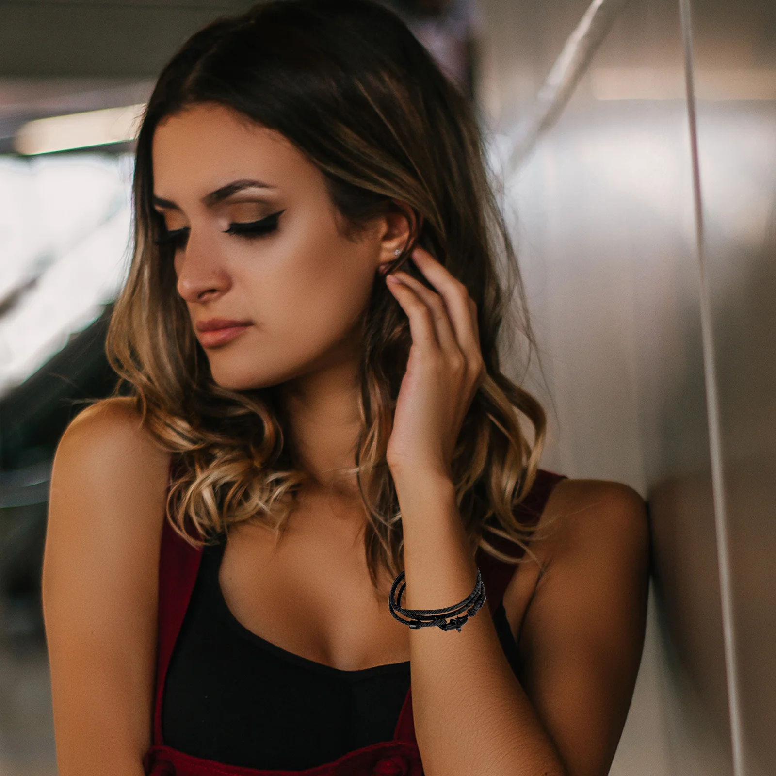 الأحمر سلسلة دولفين سوار المرأة الإبداعية المعصم مجوهرات سحر سوار للنزهات اليومية حفلة موضة هدية دولفين أساور