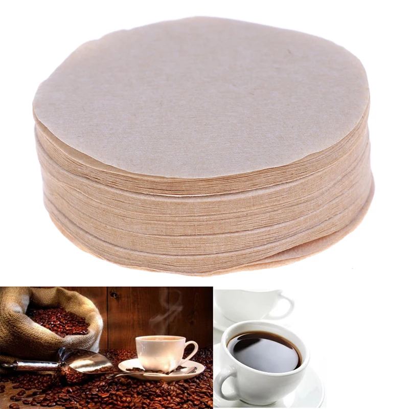 100Pcs Wood pulp Coffee Maker Replacement Filters Papers 55mm 60mm 65mm