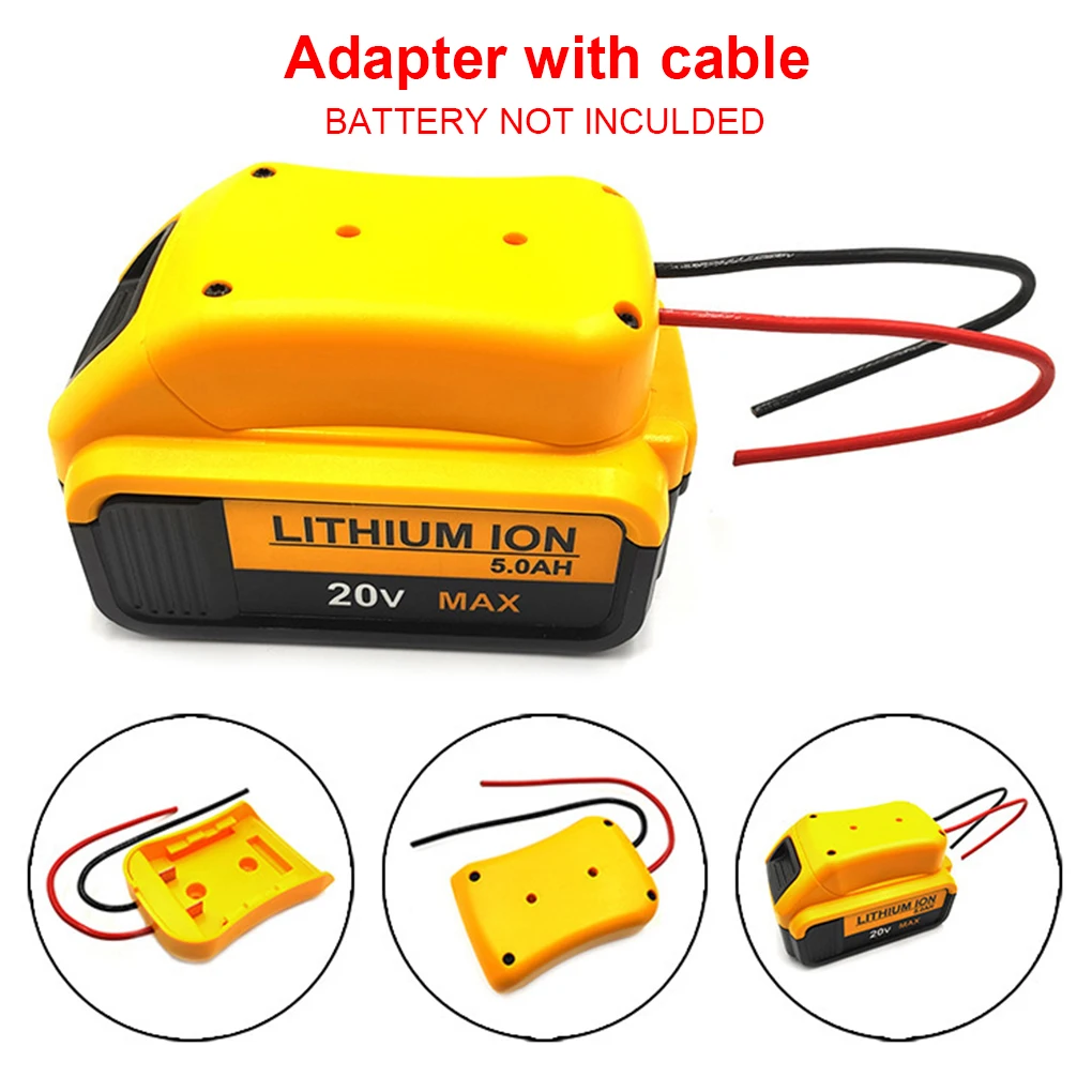 Пластиковый адаптер для литий-ионной батареи с дистанционным управлением, игрушечный разъем питания, Замена док-станции для Dewalt DCB140 DCB180 DCB182