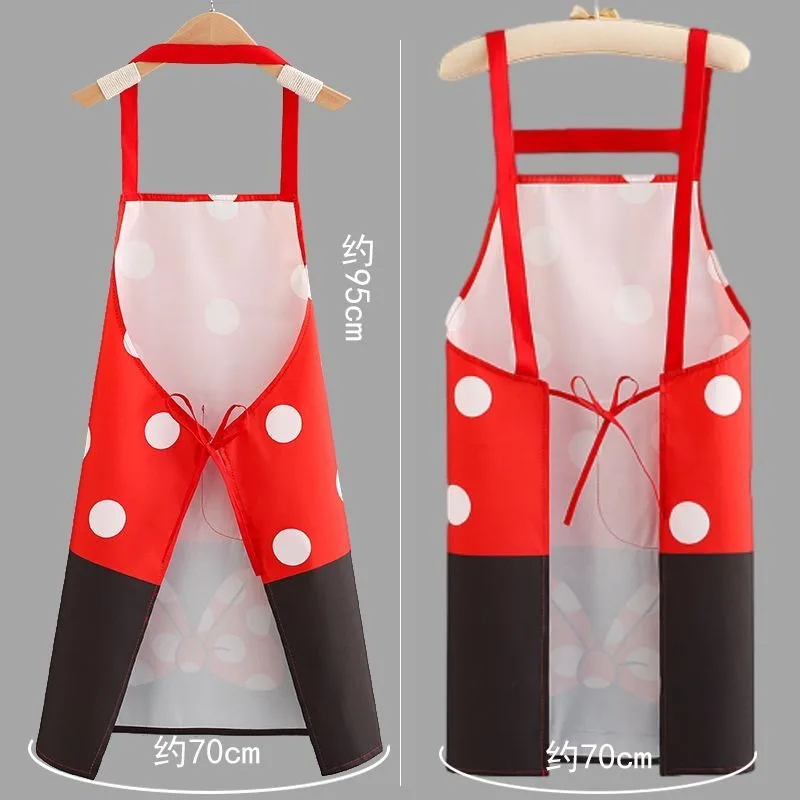 Mickey Cartoon Animation Waterproof Fashion Creative Apron Kitchen Home Summer Thin Apron Catering Oil-proof and Dirty Resistant