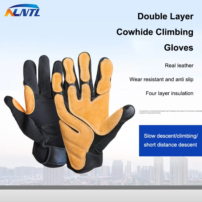 Outdoor Rappelling Gloves Downhill Troops Rescue Team Training Rope Drop Full Finger Gloves Thickened Climbing Gloves