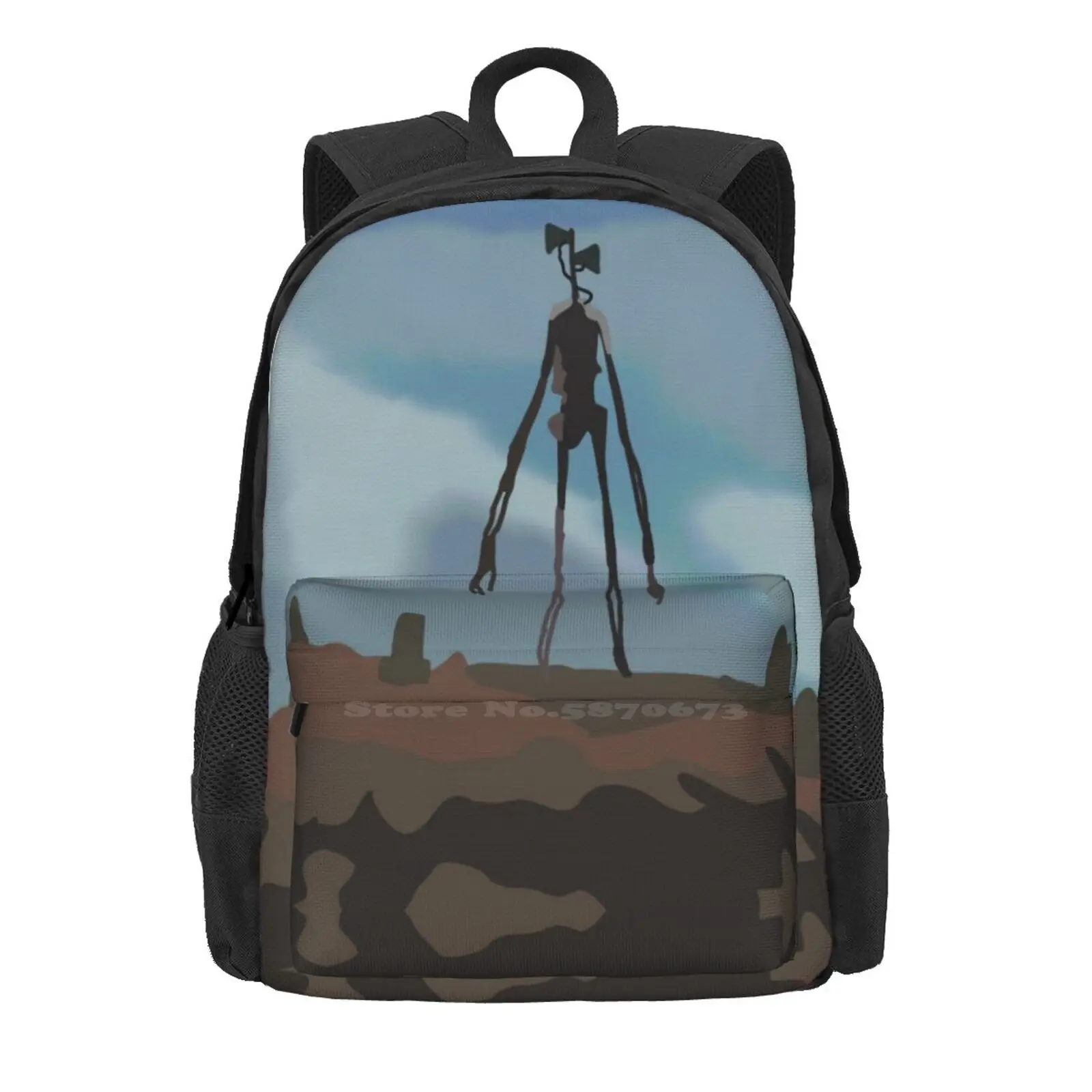 Siren Head Hot Sale Backpack Fashion Bags Sirenhead Trevorhanderson Jacksepticeye Creepypasta Scp 6789