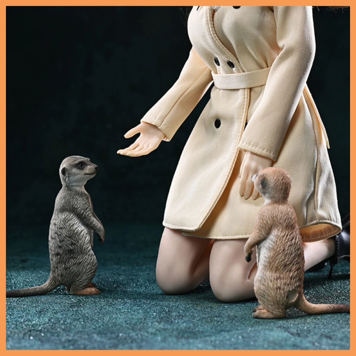 

JXK JXK195 5*2.5*6.8cm 1/6 Scale Cute Suricata Suricatta Mini Simulated Animal Peripherals Trendy Toys Desktop Figurines