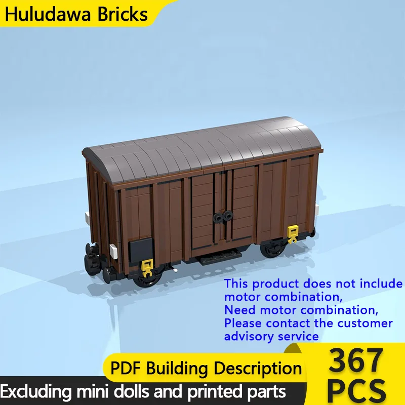 

Модель городской автомобиль MOC, строительные кирпичи, 4-колесный коричневый ящик, универсал, модульная технология, детские праздничные подарки, сборка игрушек, костюм