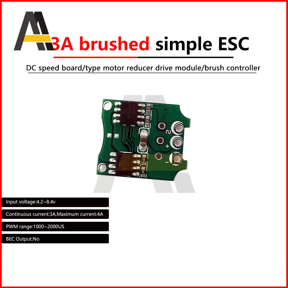 

1A/3A brushed motor speed controller Micro motor drive module Mini DIY bidirectional forward and reverse brushed ESC Simple ESC