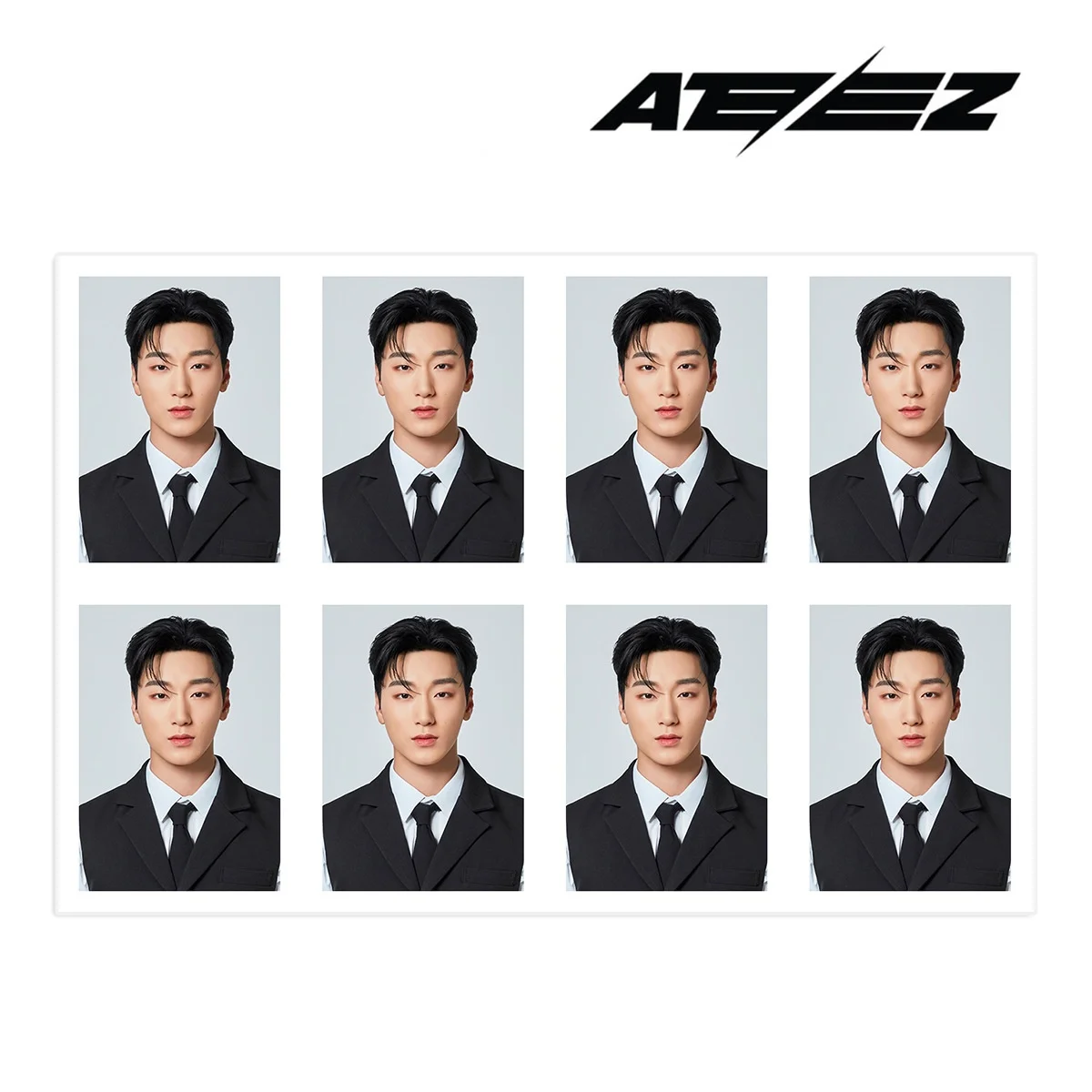 Kpop ATEEZ ID Photo Card One-inch Big Head Card Photo Paper