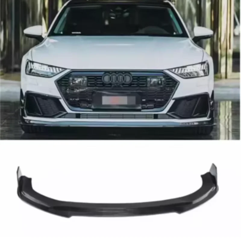 For Audi A7 S7 2019-2023 High Quality Carbon Fiber Car Bumper Front Lip Diffuser Spoiler Cover