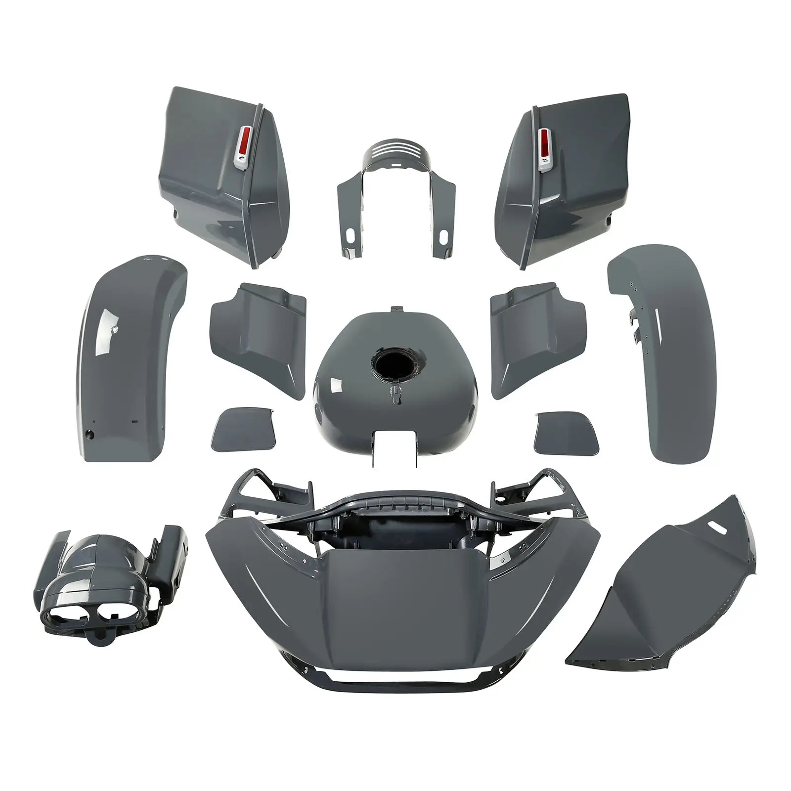 

Комплект обтекателей и брызговиков HR3 90200001 для Harley CVO Road Glide 2018, цвет Gunship Gray