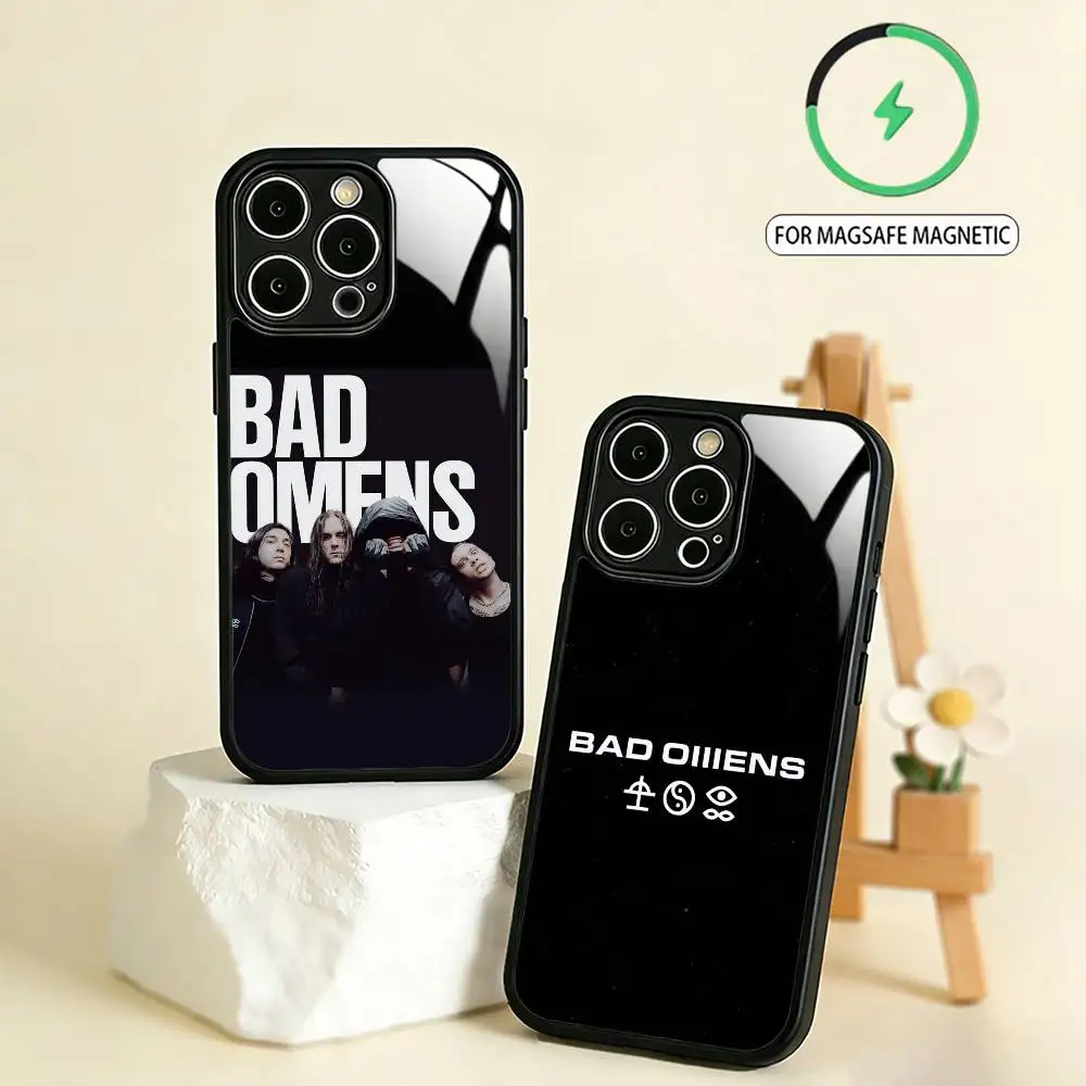 

B-Bad Death Peace Mind Omens Phone Case For iPhone17,16,15,14,13,12,11 Plus,Pro Max Magnetic For Magsafe Wireless Charging