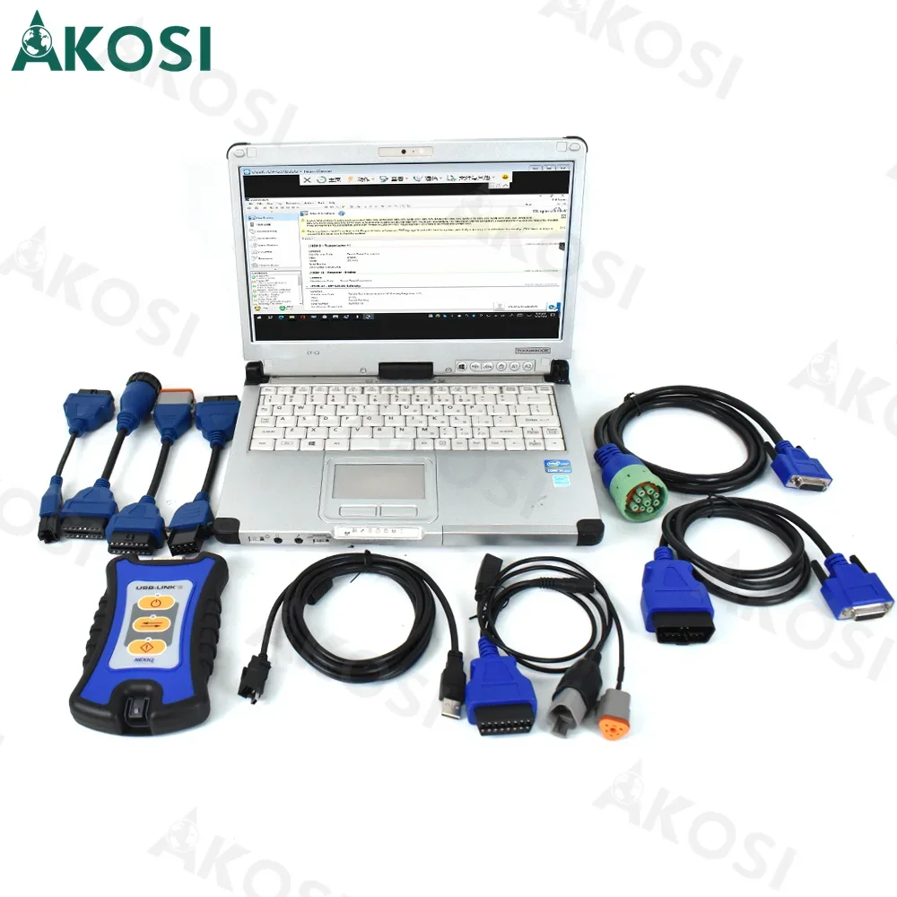 For NEXIQ3 USB LINK 3 Vehicle Diagnostic Truck Diagnostic Diesel Scan Cables J1939 Adapters interface diagnosis tool+CFC2 laptop