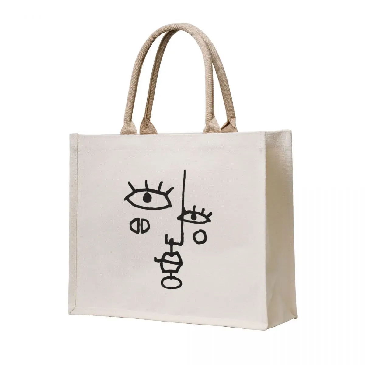 

Simple Abstract Face Tote Bag custom canvas bag tote bags aesthetic Gift bag