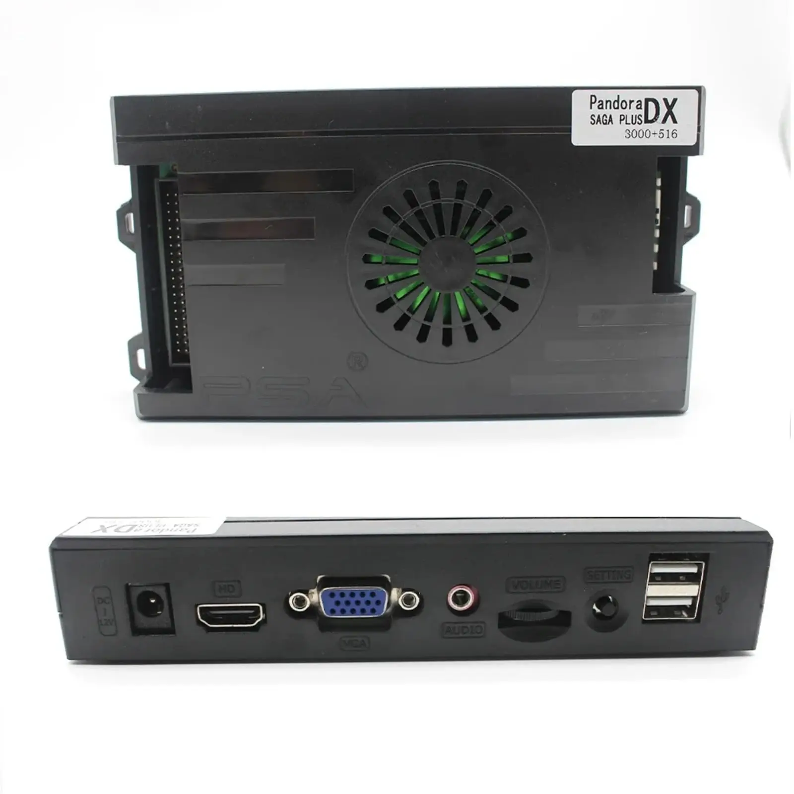 

3000 горизонтальных + 516 вертикальных игр, Saga DX Plus, 3 стороны коктейля, аркадная печатная плата, коробка Jamma Pandora, USB-трекбол, CRT