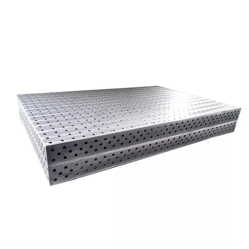 Cast iron steel 3D flexible welding platform tooling fixture 3D porous positioning riveting welding plate robot workbench